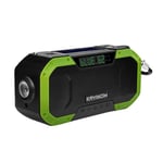 Emergency Solar Powered Radios Bluetooth Speaker, Portable AM/FM Radio with Led Flashlight Ipx6 Waterproof in Outdoor Weather, Hand Crank 5000mAh Power Bank, SOS Alarm and Compass