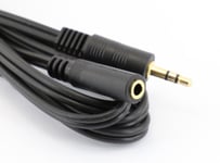 5m 3.5mm Jack Extension Cable Stereo Plug to Socket AUX Headphone GOLD Audio