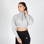 Gorilla Wear Ocala Cropped Half-zip Sweatshirt Grey M