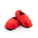 InnovaGoods - Chaussons Chauffants Micro-ondes, Confort et Relaxation à la Maison, Douceur Exceptionnelle, Unisexe, Taille Unique, Rouge, Polyester