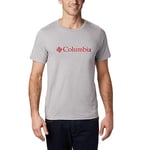 Columbia Men's CSC Basic Logo Short Sleeve Short Sleeve Shirt, Columbia Grey Heather, Size S