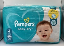 2 X Pampers Baby Dry Size 4 Pack Of 44 Nappies W29