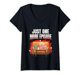 Womens Just One More Episode – Funny TV Series and Movie Lover V-Neck T-Shirt