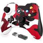 REDSTORM 2.4G Wireless Manette PC Rechargeable, Gamepad Android Controller PS3 avec Double Vibration/Batterie Intégrée/Play and