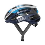 Casque de vélo de course ABUS AirBreaker - casque de vélo haut de gamme pour le cyclisme professionnel - pour femmes et hommes - bleu/blanc, taille S