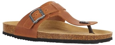 Geox Men's U Sandal Ghita D Flip Flop, Light Brown, 9 UK