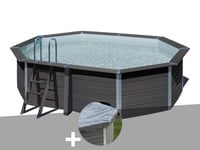 Kit piscine composite Gré Avant-Garde ovale 5,24 x 3,86 x 1,24 m + Bâche hiver