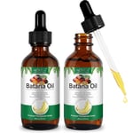 Batana Oil for Hair Growth, Batana Oil Organic Cold Press, 100% Natural Batana Hair Oil, Repairs Damaged Hair, Prevent Hair Loss, Batana Oil for Men & Women,2 Pcs