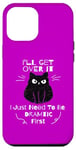 Coque pour iPhone 12 Pro Max Je vais m'en remettre, j'ai juste besoin d'être le premier chat noir spectaculaire