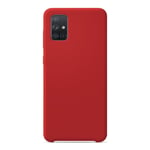Coque silicone unie Soft Touch Rouge compatible Samsung Galaxy A51 - Neuf