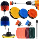 Brosse Nettoyage Rotative Perceuse Nettoyage Voiture Brosse Visseuse 18PCS po...