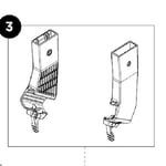 Thule ekstra bagadapter mtg BracketAssy LH&RH bassinet 1540105258