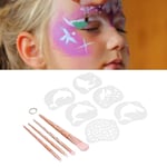 Face Paint Stencil Set Rose Gold Makeup Brushes Multipurpose DIY Face Painti GHB