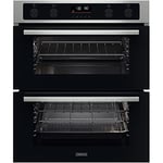 Zanussi Series 40 AirFry Built Under Double Oven ZPCNA7XN, 45L Capacity, 59.4 cm, Fan Controlled Defrosting, Catalytic Cleaning, LED Display, Stainless Steel