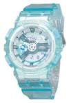 Casio G-Shock Virtual Worlds Translucent Light Blue Multicolor Dial Womens Watch