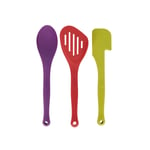 Colourworks 3 Piece Non-Stick Silicone Cooking Tools Kitchen Utensils Set