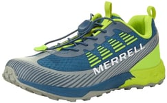 Merrell Unisex Kids Agility Peak Sneaker, Navy Hi Viz, 4 UK