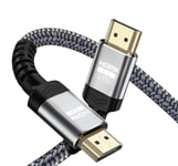 Cable Hdmi 4K 5M|Cable Hdmi 2.0 Haute Vitesse De 18 Gbps & 4K@60Hz Hdr Arc Hdcp2.2 Cec Ethernet-Cordon Hdmi Tresse|Pour Uhd,Moniteur,Portable,Xbox,Ps4/Ps5,Etc.