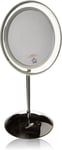 Makeup Mirror Rotation & Tilt 10X Magnifying Mirror with LED Lights, Battery