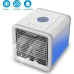 Mini Climatiseur Mobile - Ventilateur USB &amp; Rafraichisseur d'air 3 en 1 Multifonction Humidificateur et Purificateur