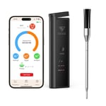 Thermomètre à Viande Intelligent Sans Fil, 158m Bluetooth 5.0 Thermometre Cuisine avec APP Intelligente,Sonde Étanche Ipx7, Thermomètre de Cuisson pour Four, Gril, Cuisine, Barbecue