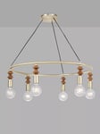 Swoon Franklin 6 Arm Ceiling Light, Brass