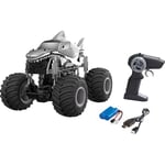 Revell Control RC Monster Truck Big Shark 2.0 I Échelle 1:16 I Aspect Requin Cool I Grands pneus Monstre I Télécommande 2,4 GHz pour Action multijoueur I Vitesse 15 km/h I pour Enfants à partir de 8