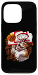 Coque pour iPhone 13 Pro Bulldog anglais jouant au basket-ball drôle chien basket-ball