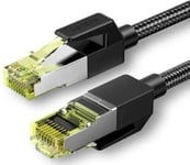 UGREEN NW150 Cat 7 F / FTP Braid Ethernet RJ45 kaapeli 3m (musta)