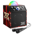 X Factor Kids Karaoke Machine Disco Toy Portable Bluetooth Speaker 2 Microphones