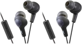 JVC HAFR6B Gumy Plus Headphones (Black) Black Standard Packaging (US IMPORT)