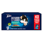 Felix As Good As It Looks Ocean Feasts Cat Food 40x100g