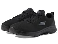 Skechers Womens Go Walk 7 Clear Path Low-Top Sneaker, Black, 5.5 UK