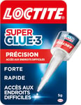 Super Glue-3 | Précision (flacon de 5 g) ¿ Colle forte pour réparations précises ¿ Colle liquide tous matériaux ¿ Colle transparente à séchage rapide