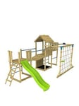 Tp Skywood Wooden Climbing Frame Including Sky Deck, Zipline & Slide