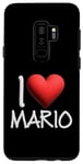 Coque pour Galaxy S9+ I Love Mario Nom personnalisé Homme Guy BFF Friend Cœur
