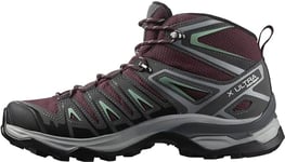 SALOMON Women's X Ultra Pioneer Mid Gore-tex Hiking Shoe, Winetasting Magnet Granite Green, 7.5 UK