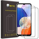 WFTE [Lot de 2] Verre Trempé pour Samsung Galaxy A14 5G/4G, 0,26mm Film de Protection d'écran avec Haute Transparence à 99%, Anti-Trace Protecteur avec Dureté 9H Glass