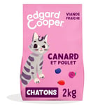 Edgard & Cooper Croquettes Chat Stérilisé, Chaton, (Canard & Poulet, 2kg), Viande fraîche et protéines de qualité, Vrais ingrédients pour chat, croquettes pour chat stérilisé et actif