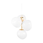 Tom Dixon Melt Chandelier mini takkrona LED 63,4 cm Opal-gold