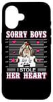 Coque pour iPhone 16 Shih Tzu Dog Valentines Day I Stole Her Heart Valentine