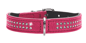 Hunter Hundhalsband Diamond Petit Rosa 27 - Halsmått 20-24cm