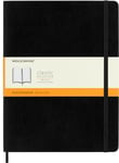 Moleskine Classic Ruled Paper Notebook, Soft Cover and Elastic Closure Journal, Color Black, Size Extra Large 19 x 25 A4, 192 Pages