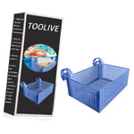 Panier de Rangement au Bord de Piscine, Panier de Rangement Pliable pour Piscine Hors Sol pour Jouets de Piscine, Lunettes de Soleil, Boissons,