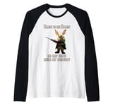 Hippety To The Hoppety Guard Bunny Fun 2nd Amendment Raglan Baseball Tee