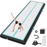 tapis de gymnastique 20cm Haut Tapis Entraînement epais 5M Tapis de Gym Gonflable Piste Gonflable Gymnastique Tumbling Gymnastique avec Pomp a air