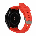 Flexible Silicone Bracelet 22mm for Samsung Gear S3 Smartwatch in Red