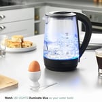 Progress Illuminated Cordless Glass Kettle Electric 1.7L 2200W Illumi LED Lights