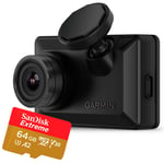 Garmin Dash Cam X310 -autokamera + SanDisk Extreme microSDXC V30 64GB 170MB/s