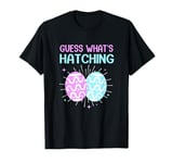 Gender Reveal Guess What's Hatching Pink And Blue Easter Egg T-Shirt